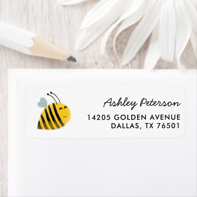 Mommy To Bee Baby Shower Return Address Label (Insitu)