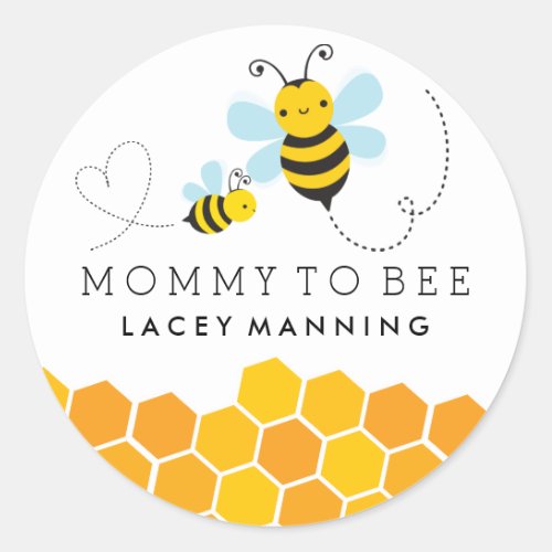 Mommy To Bee Baby Shower Sticker
