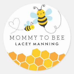 Mommy To Bee Baby Shower Sticker