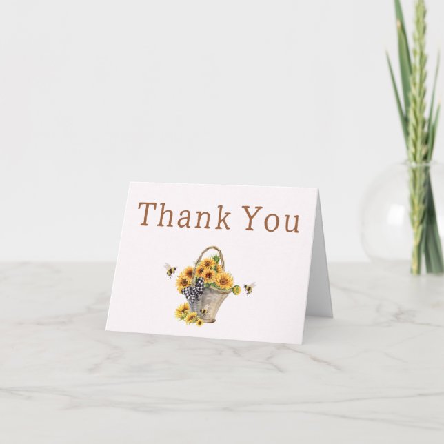 Mommy to Bee Baby Shower Thank You Card (Front)