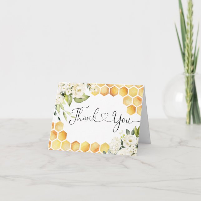 Mommy to Bee Baby Shower Thank You Card (Front)
