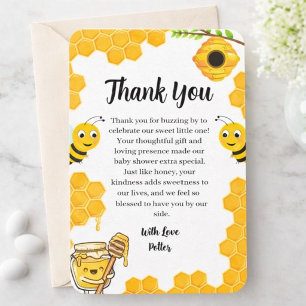 Mommy to Bee Baby Shower Thank You Card