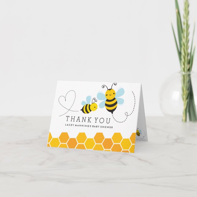 Mommy To Bee Baby Shower Thank You Card (Front)