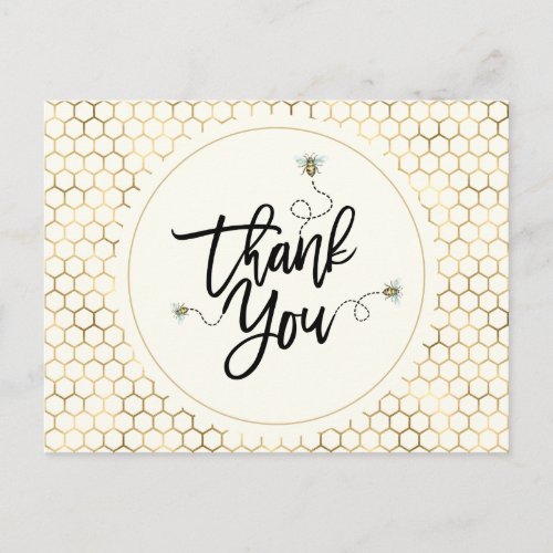 Mommy To Bee Baby Shower Thank You Postcard