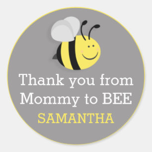 Mommy to Bee Baby Shower Thank You Stickers