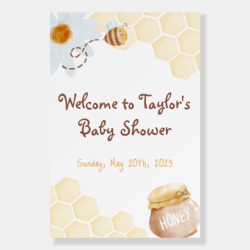 Mommy to Bee Baby Shower Welcome Sign