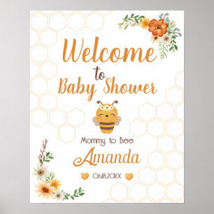 Mommy To Bee Baby Shower Welcome Sign