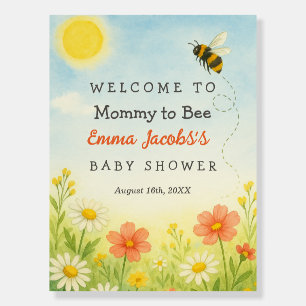 Mommy To Bee Baby Shower Welcome Sign