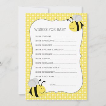 Mommy To Bee Baby Shower Wishes For Baby Advice Card by prettypicture at Zazzle
