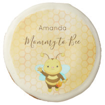 Mommy to Bee Baby shower yellow cute honeycomb Sugar Cookie
