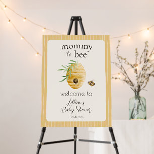 Mommy To Bee Beehive Baby Shower Welcome Sign