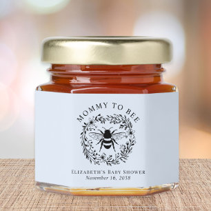 Mommy To Bee Blue Baby Boy Shower Honey Jar Favors