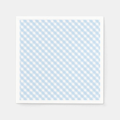 Mommy to bee blue white gingham baby shower decor napkins