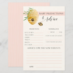 Mommy To Bee Blush Pink Shower Prediction Game
