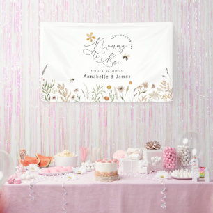 Mommy to Bee Boho Wildflower Bee Theme Engagement Banner