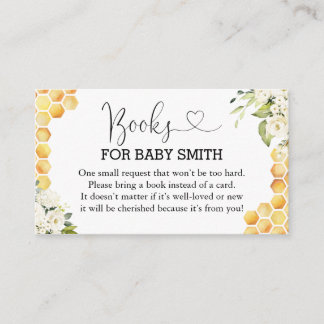 Mommy to Bee Books for Baby Shower Enclosure Card