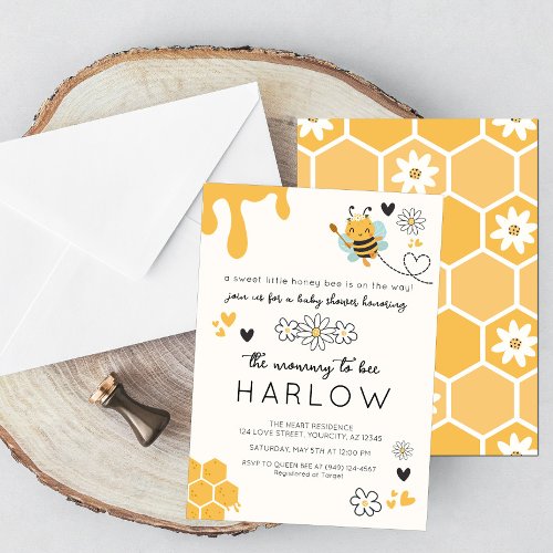 Mommy to Bee Bumble Bee Baby Shower Invitation