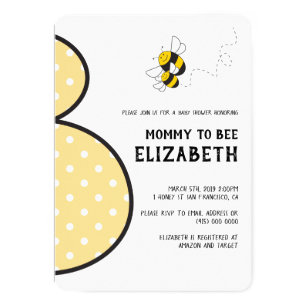 Mom To Bee Baby Shower Invitations Zazzle