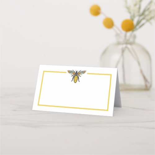 Mommy To Bee Bumblebee Wildflowers Baby Shower Place Card