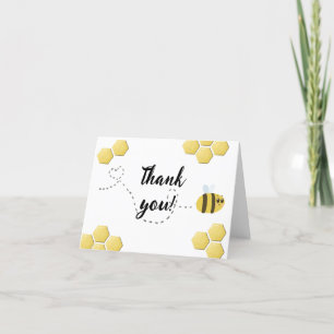 Mommy to Bee Cute Baby Shower Letterpress Thank You Card
