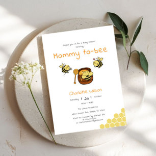 Mommy To Bee Cute Honeybee Sweet Honey Baby Shower Invitation
