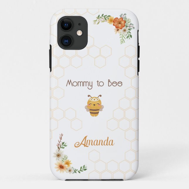 Mommy to Bee Cute Personalized Case-Mate iPhone Case (Back)
