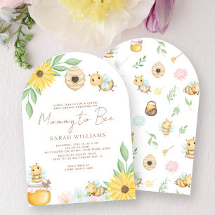 Mommy to Bee Cute Watercolor Bumblebee Baby Shower Invitation