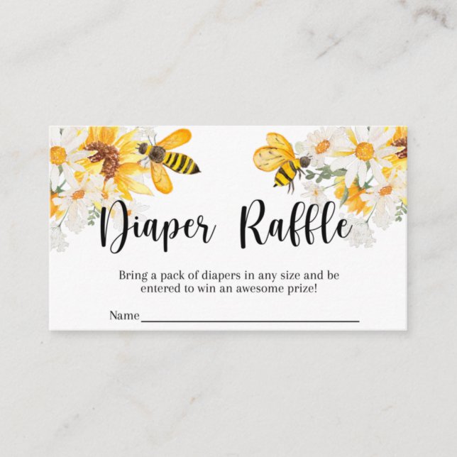 Mommy to BEE Diaper Raffle Card  (Front)