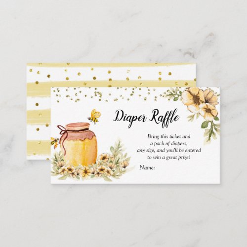 Mommy to Bee Diaper Raffle Card