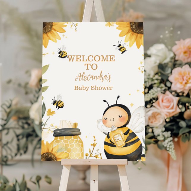 Mommy to Bee Floral  Baby Shower Foam Board (Creator Uploaded)