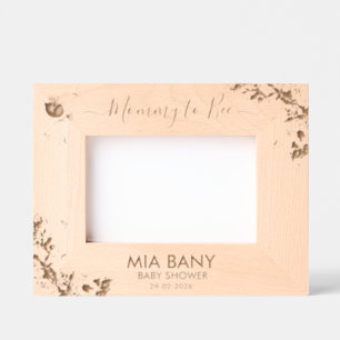 Mommy to Bee Floral keepsake from a baby shower Engraved Frames