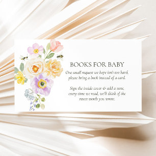 Mommy to Bee   Floral Watercolor Baby Shower Enclosure Card