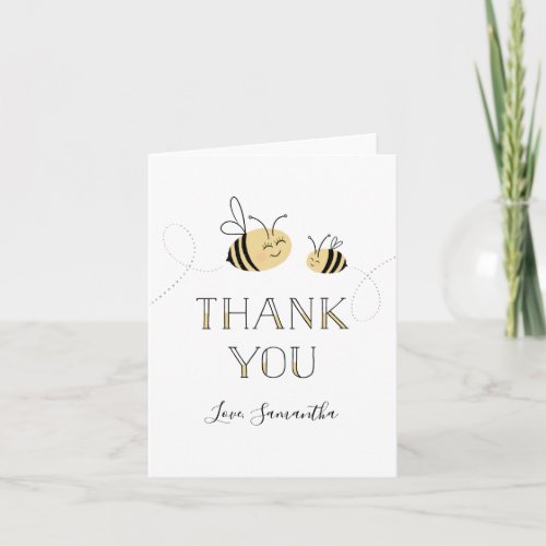 Mommy_to_Bee Folded Thank You Card  Baby Shower