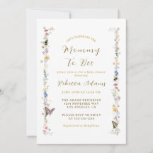 Mommy to Bee Garden Party Wildflower Baby Shower