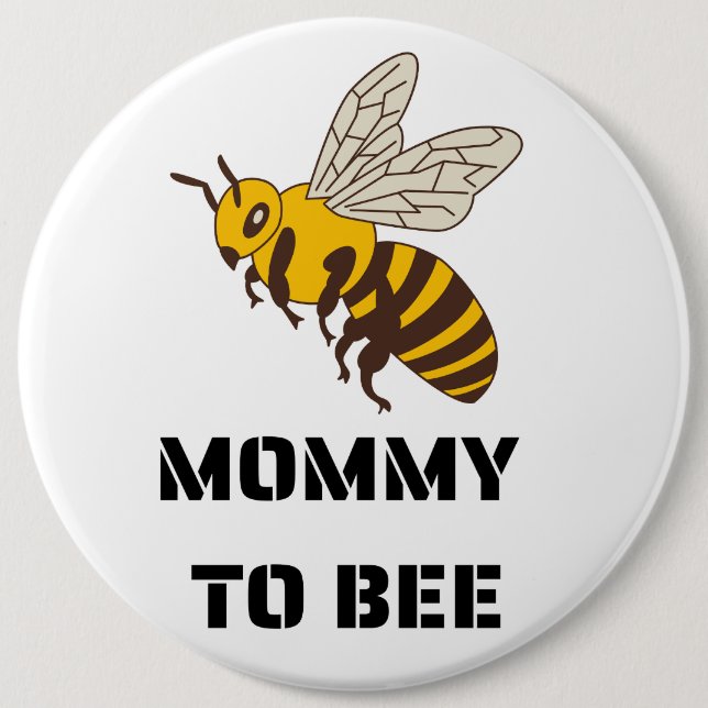 Mommy To Bee gender reveal party Button (Front)