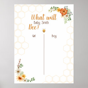 Mommy To Bee Gender Reveal Voting Poster