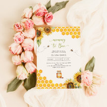 Mommy To Bee Honey Baby Shower Invitation