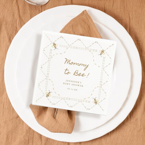 Mommy To Bee Honey Baby Shower Napkins