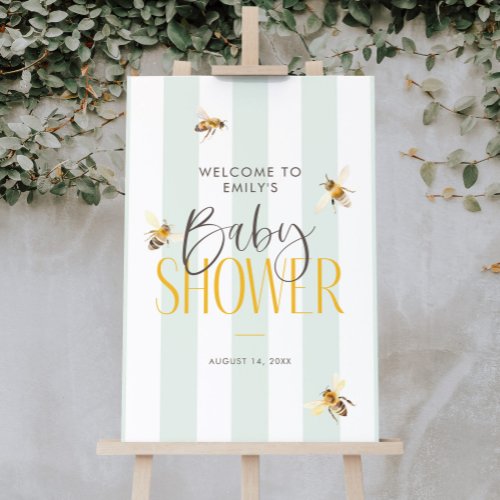 Mommy to Bee Honey Baby Shower Welcome Sign