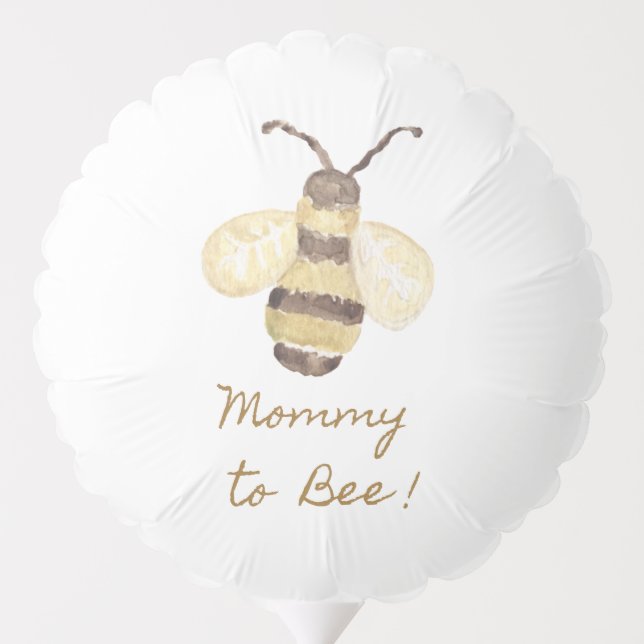 Mommy To Bee Honey Bee Baby Shower Balloon (Back)