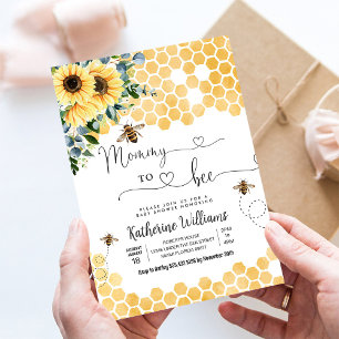 Mommy To Bee Honey Bee Baby Shower Invitation