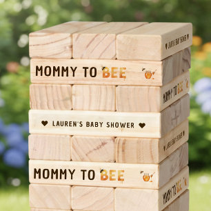 Mommy to Bee Honey Jar Bumblebee Baby Shower Topple Tower