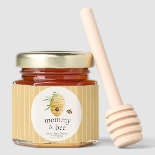 Mommy To Bee Honey Yellow Bumblebee Baby Shower  Jar Favors