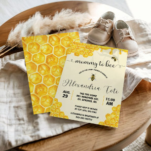 Mommy to Bee!  Honeybee, Honey, Baby Shower Invitation