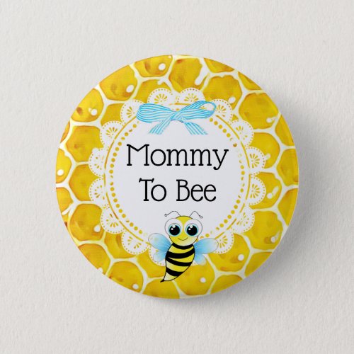 Mommy to Bee Honeycomb Baby Shower Button