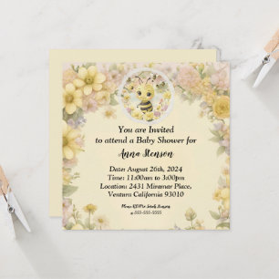 Mommy to Bee Invitation