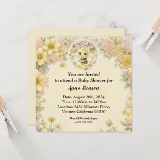 Mommy to Bee Invitation