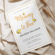 Mommy To Bee Simple Elegant Baby Shower