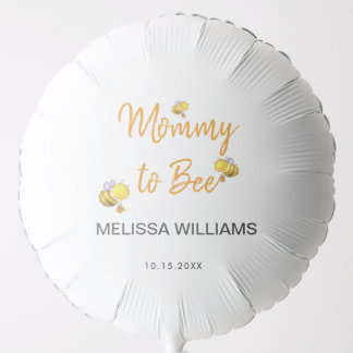 Mommy To Bee Simple Elegant Baby Shower Party Balloon