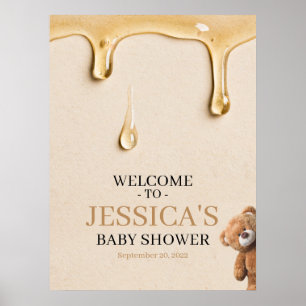 Mommy To Bee Teddy Bear Baby Shower Poster